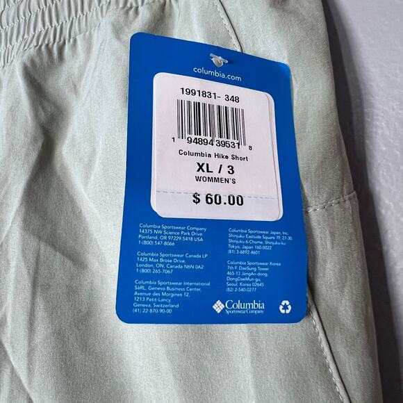 Columbia Women’s Hike/Running Shorts XL Short Green Active Fit Omni-Wick NWT $60 - Picture 3 of 6